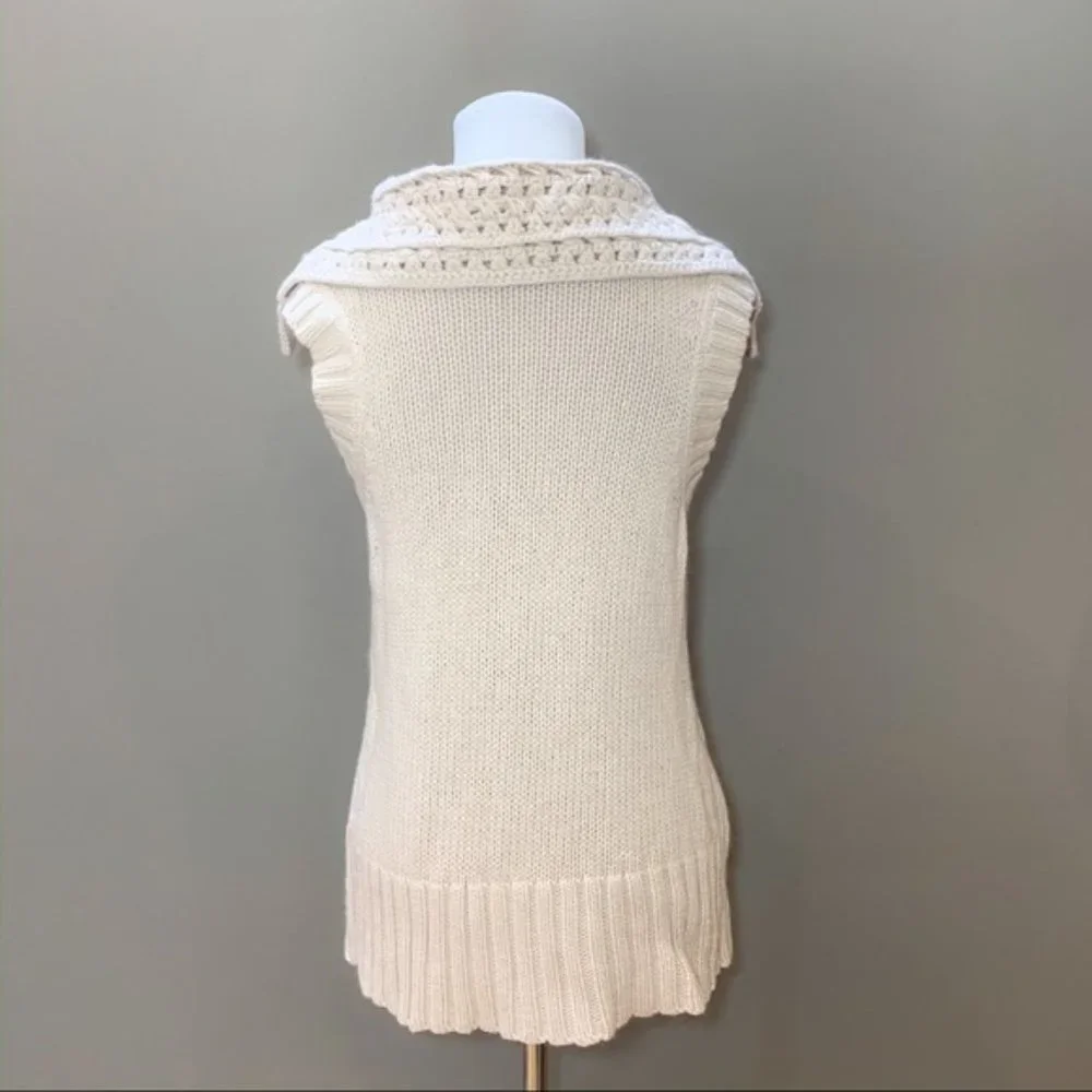 GAP cream sleeveless cardigan sweater, S. - Picture 8 of 8
